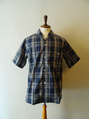A VONTADE（アボンタージ）　ITALIAN COLLAR SHIRTS SS - CHECK BROAD CLOTH -