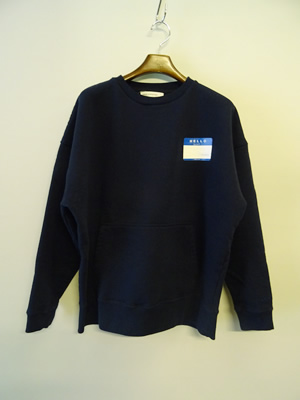 CLOVERU（クローバル）　WIDE CREW SWEAT "NAME CARD"