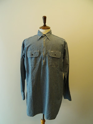 NEEDLES（ニードルズ）　HALF ZIP WORK SHIRT - C/L CHAMBRAY